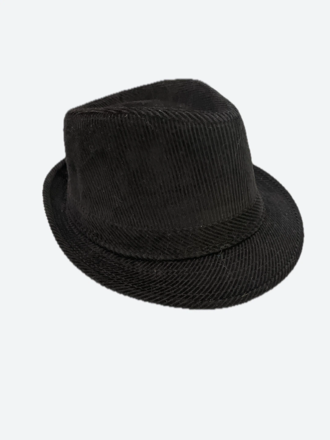 Black Corduroy Fedora Hat
