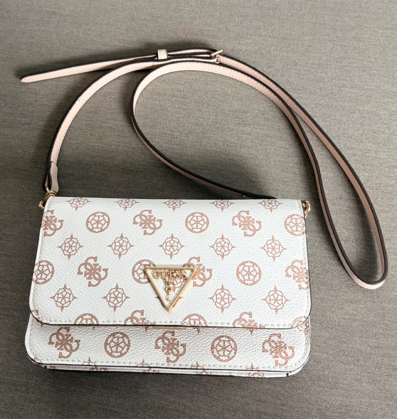 Original Guess 4G-LOGO - Cross body bag - beige