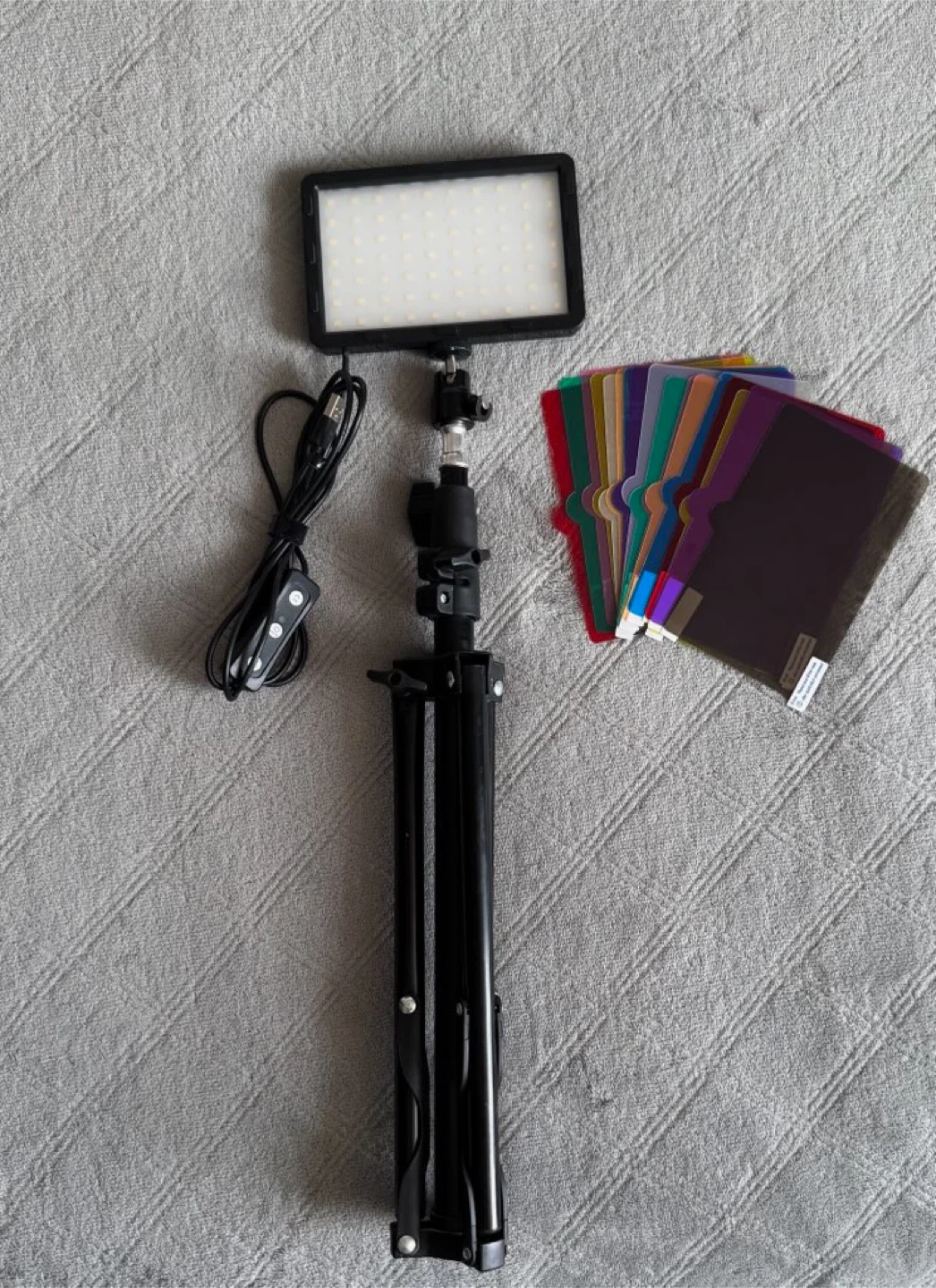 LED Panel Light with Tripod Stand + Colour Filters - photo 4
