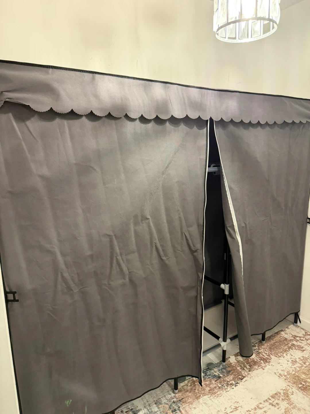 LOKEME Portable Wardrobe Closet Grey with Cover - photo 2