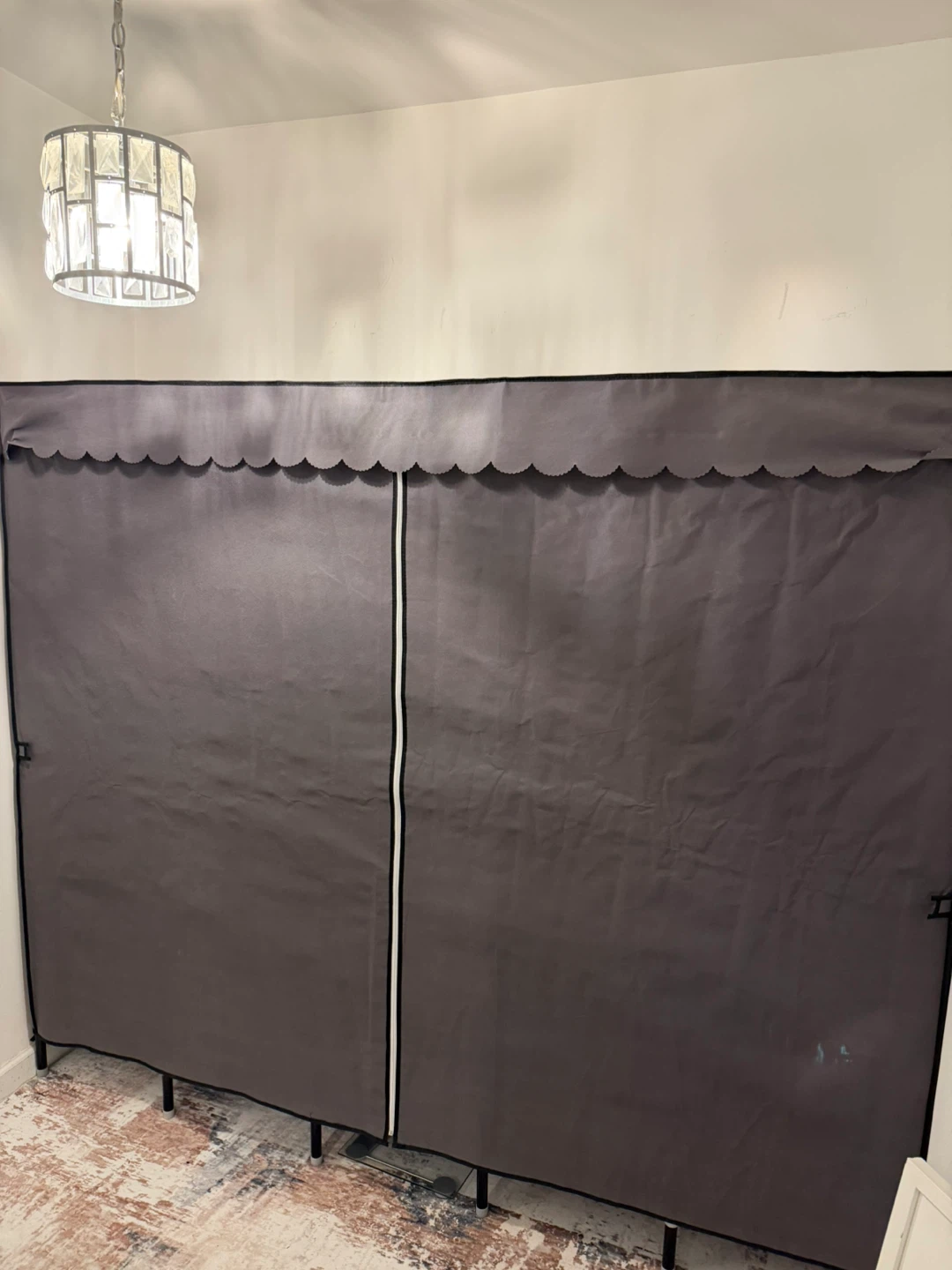 LOKEME Portable Wardrobe Closet Grey with Cover - photo 3