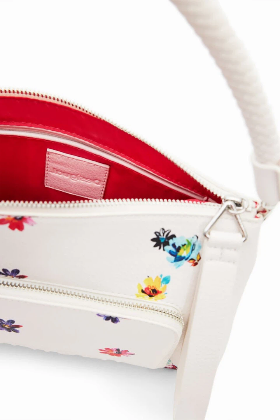 Original Desigual White Mini Floral Crossbody Bag - photo 5
