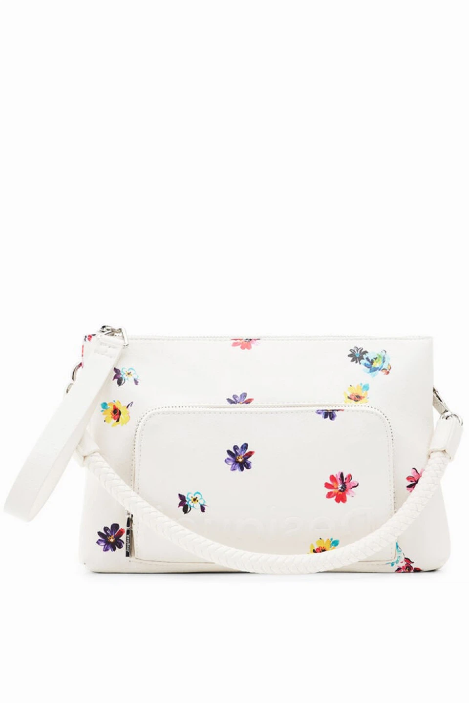 Original Desigual White Mini Floral Crossbody Bag - photo 2