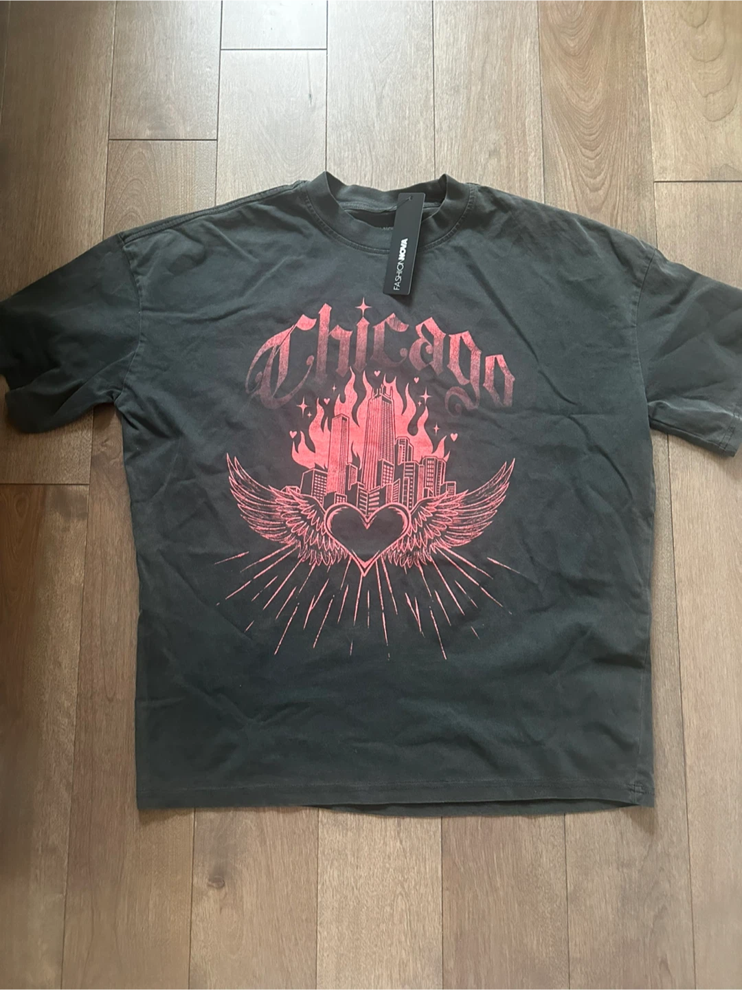 New Fashion Nova Chicago Washed Tee - Size S - photo 2
