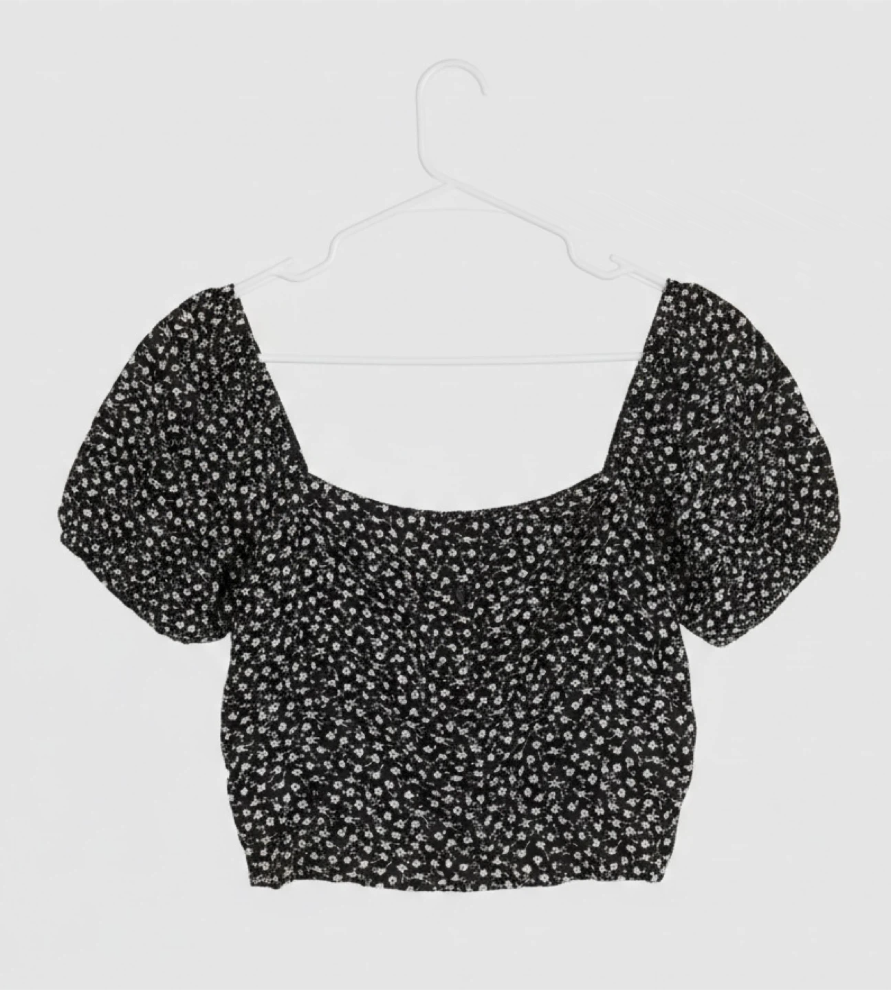Floral Print Off-Shoulder Cropped Top