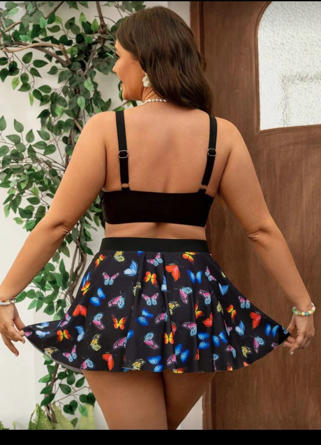 Butterfly Print Skirted Swimsuit - photo 4