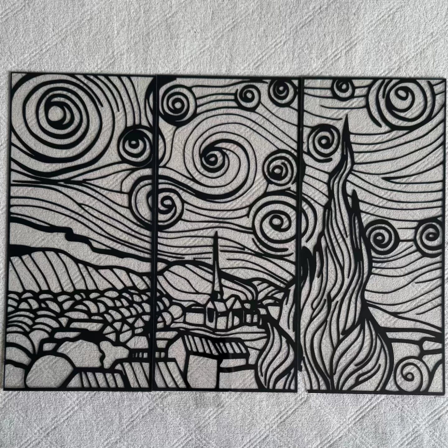 3-Piece Wall Art Set — Modern Abstract Landscape