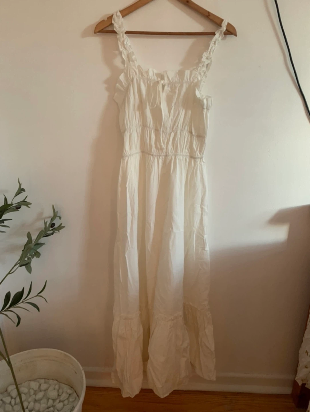 Never worn White Sundress with Ruffle Straps