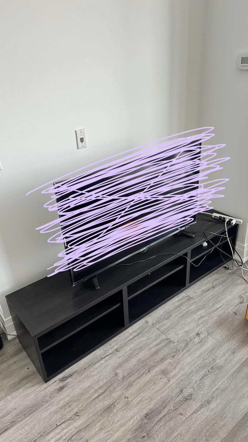 Black Entertainment Unit / Shelf - photo 4