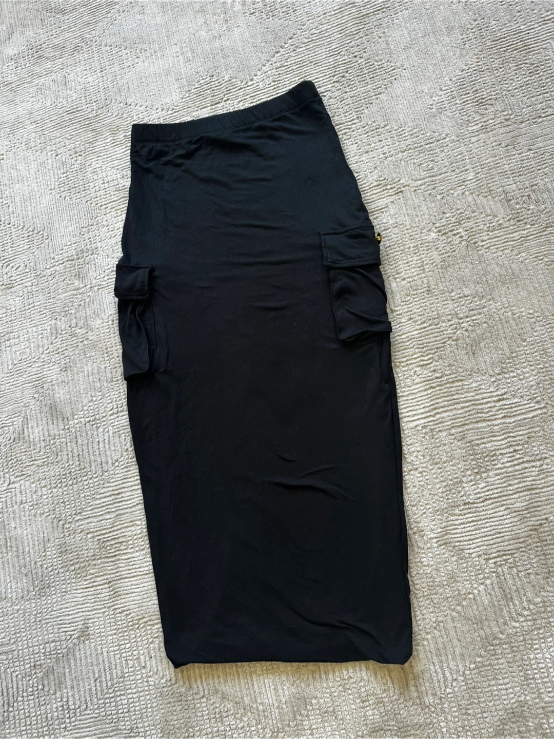 Black Cargo Midi Skirt - photo 2