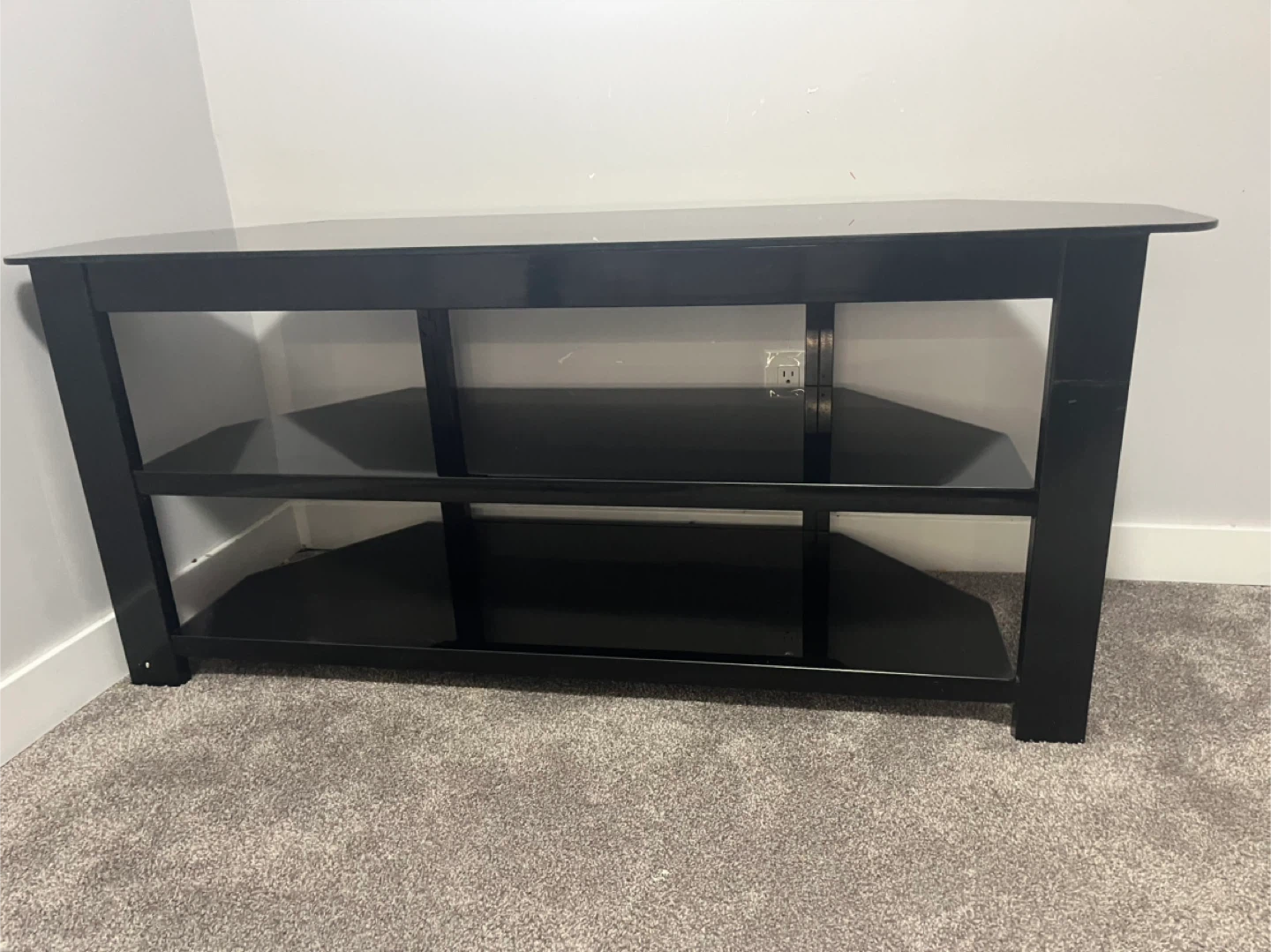 Black media console