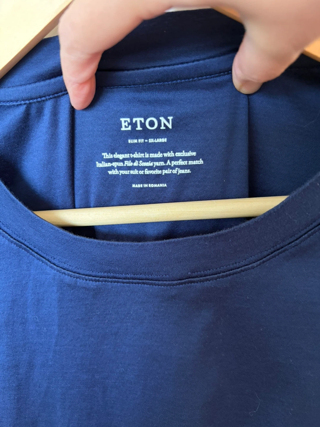 Eton Slim Fit T-Shirt - Navy, 2XL - photo 3