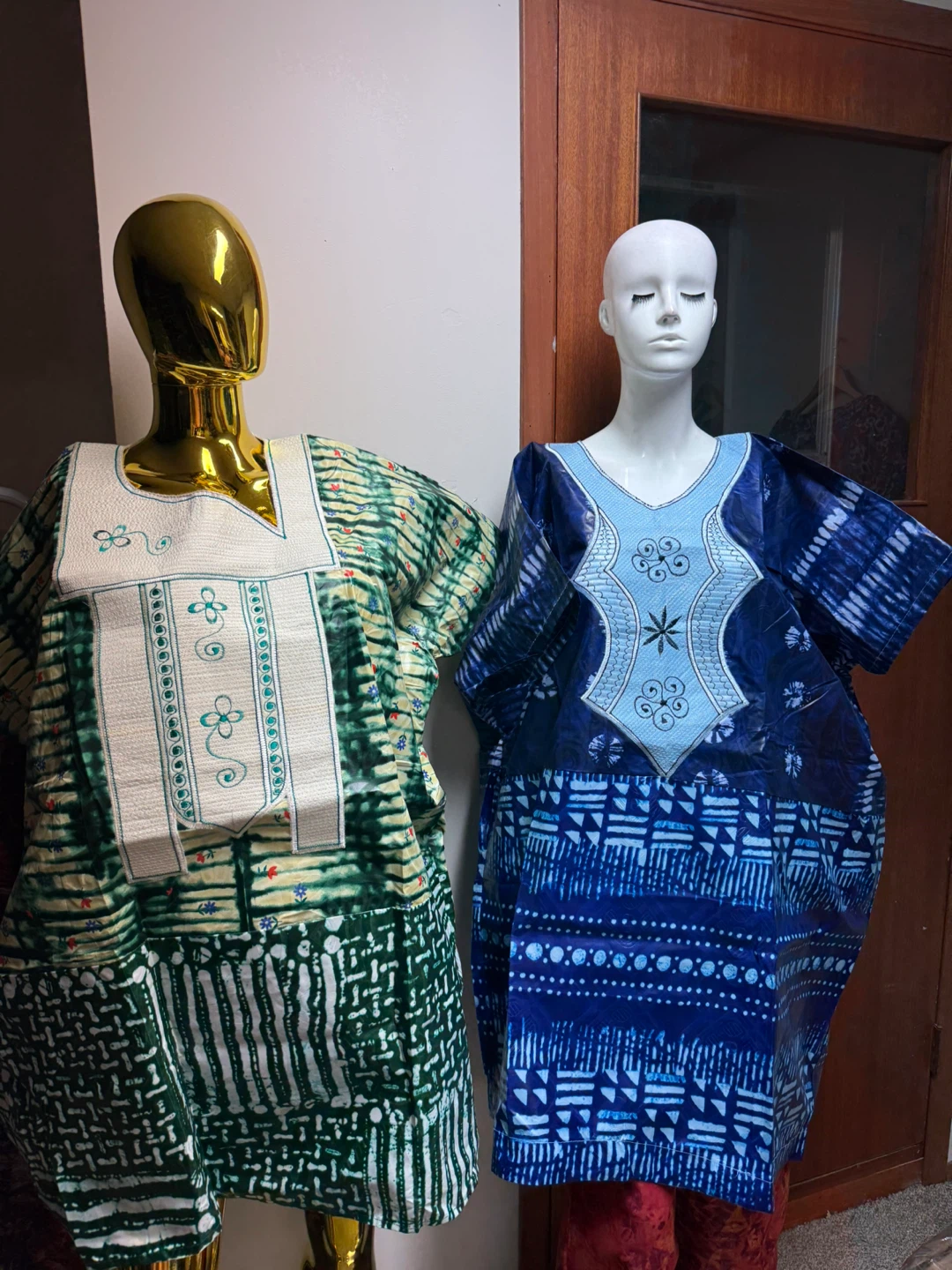 SHORT Vibrant African Print Kaftan Dresses - Set of 4 - photo 2