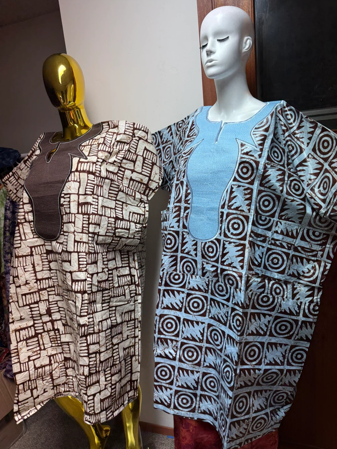 SHORT Vibrant African Print Kaftan Dresses - Set of 4 - photo 3