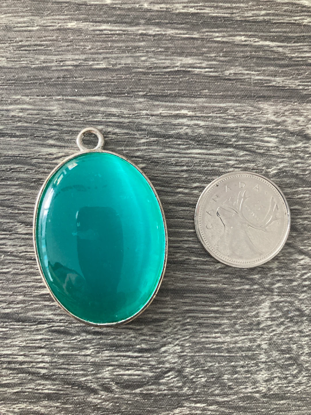 Teal Oval Pendant