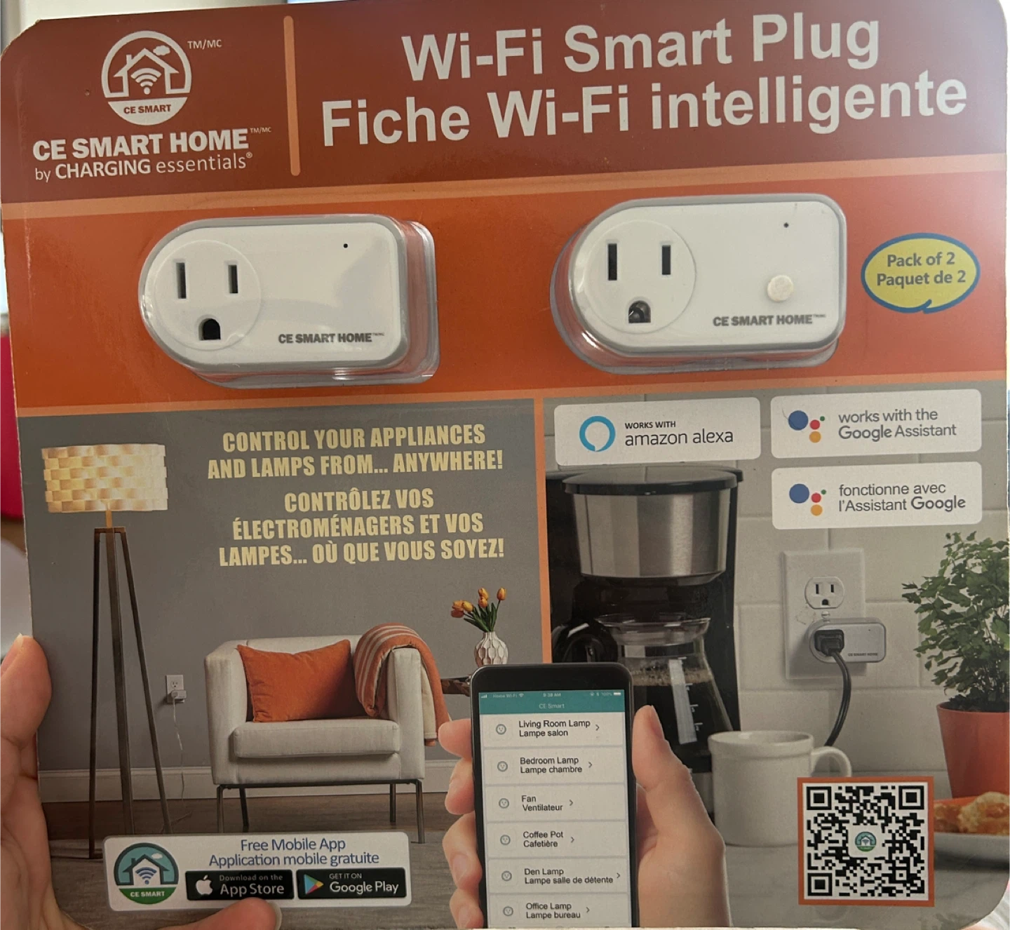 BRAND NEW - CE Smart Home Wi-Fi Smart Plugs (Pack of 2)