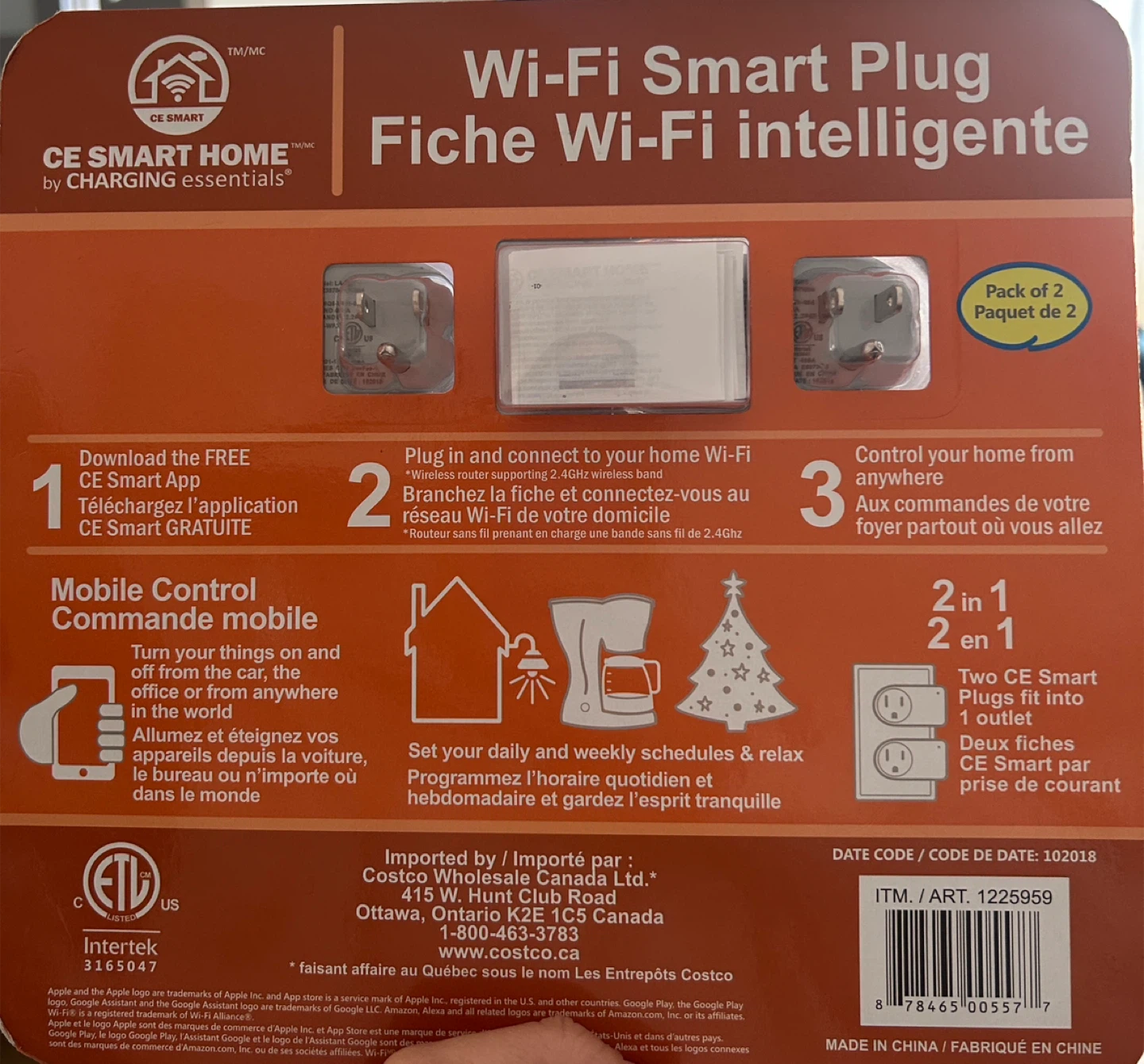 BRAND NEW - CE Smart Home Wi-Fi Smart Plugs (Pack of 2) - photo 2