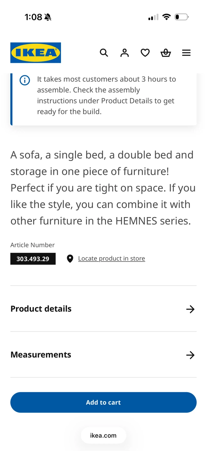 IKEA HEMNES Daybed Frame with 3 Drawers - White (Twin) - photo 5