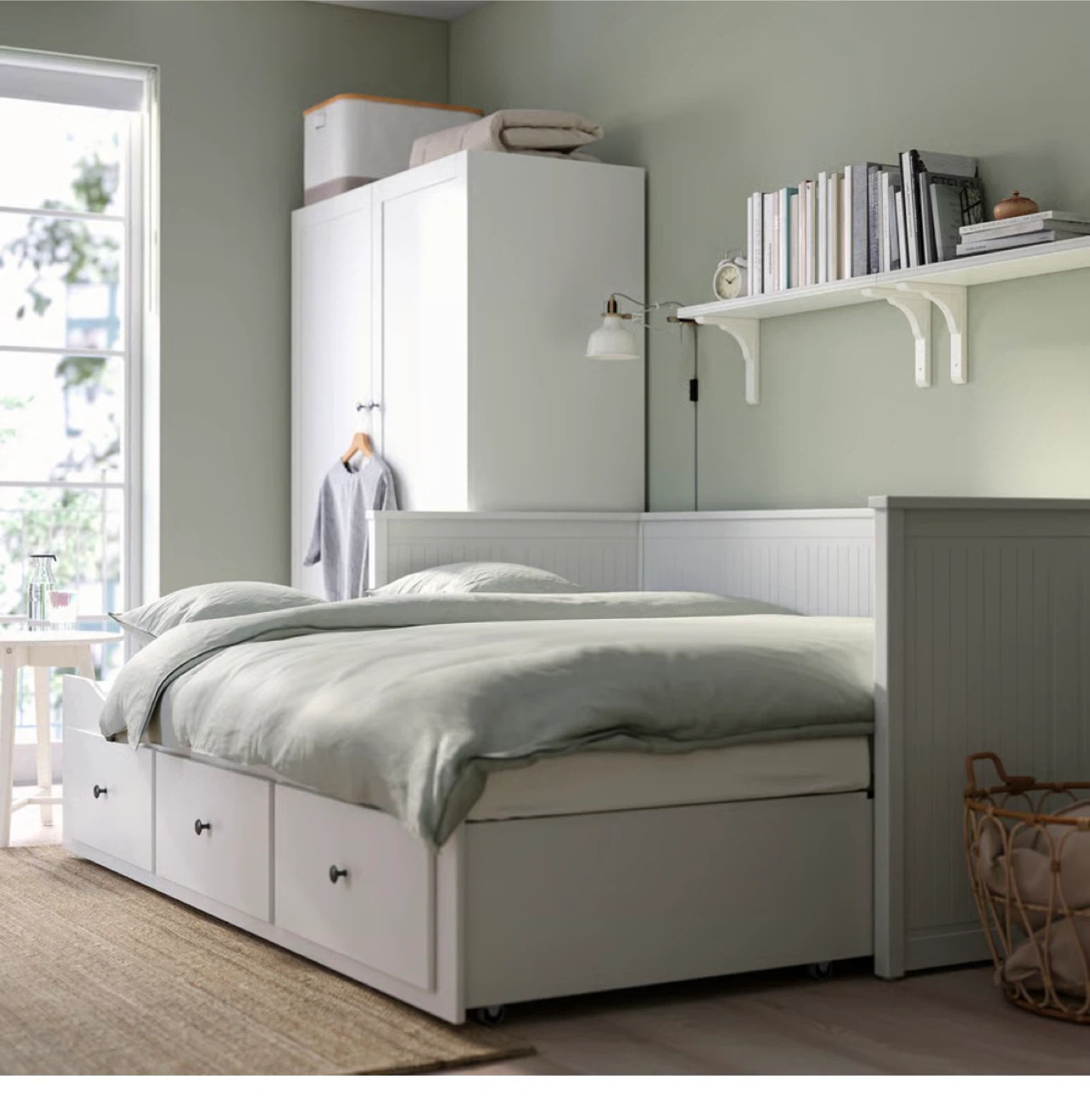 IKEA HEMNES Daybed Frame with 3 Drawers - White (Twin) - photo 2