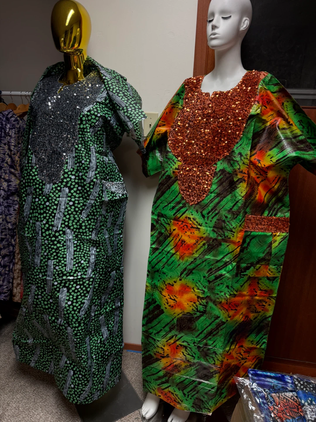 African Print Kaftan Dresses with Sequins - photo 4