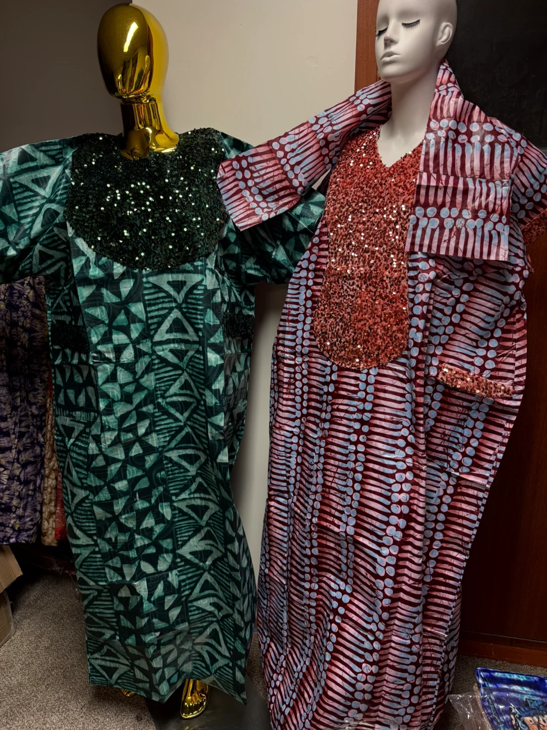 African Print Kaftan Dresses with Sequins - photo 5