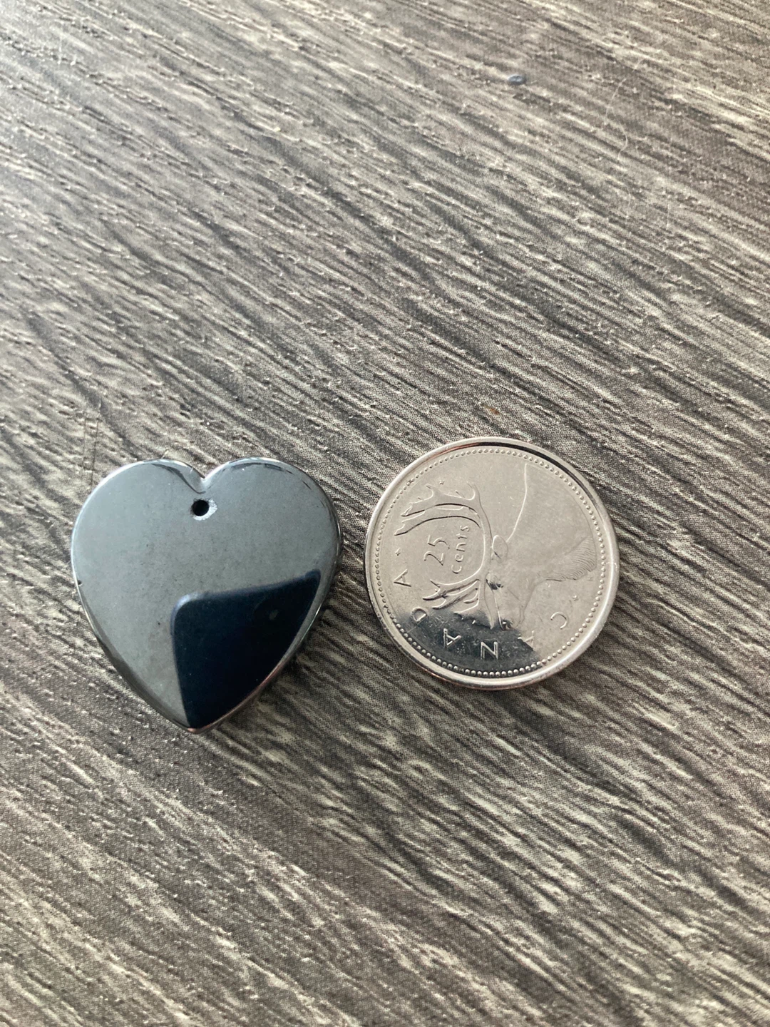 Heart Pendant Charm Hematite - photo 2