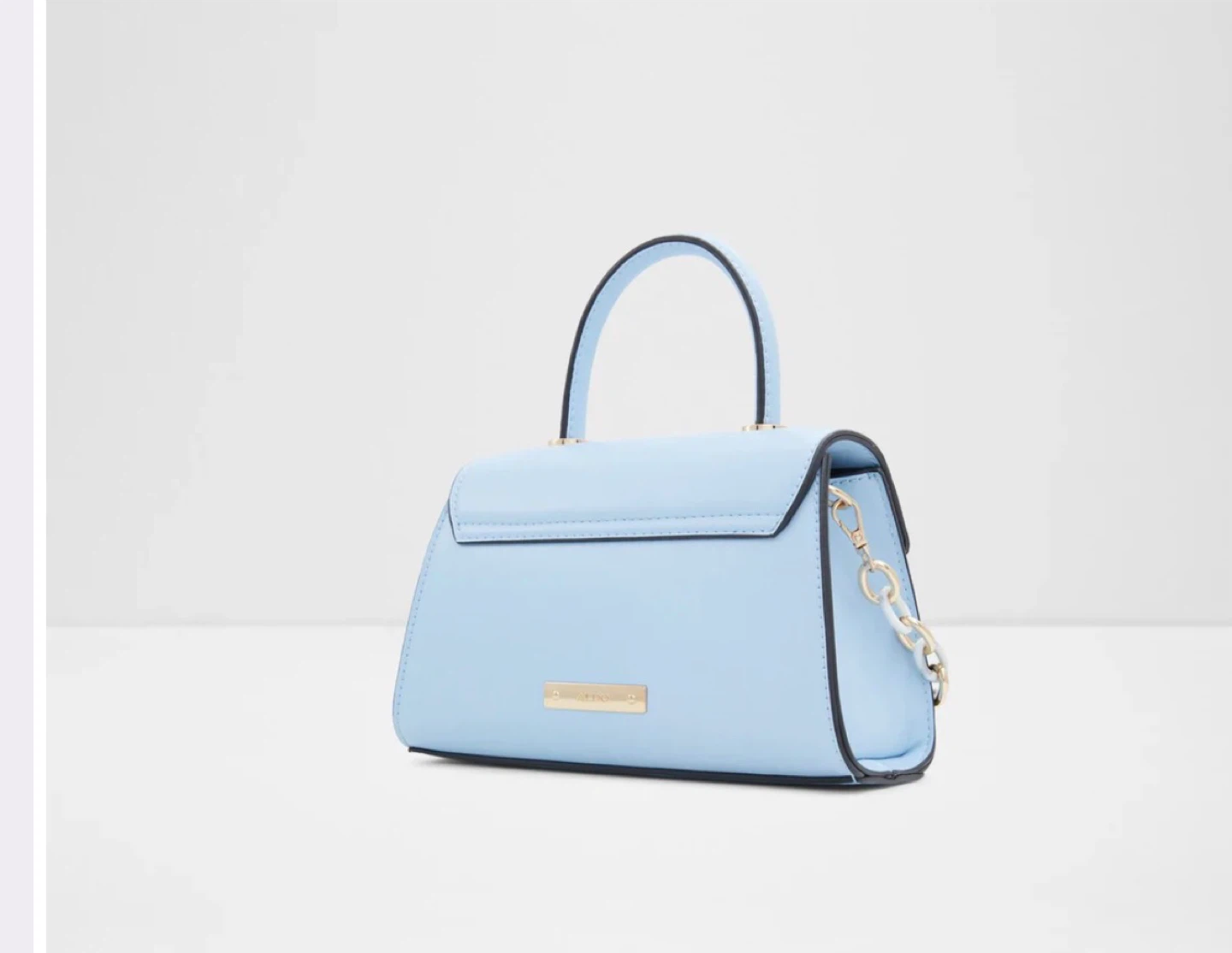 ALDO Light Blue Top Handle Purse with Chain Strap - photo 5