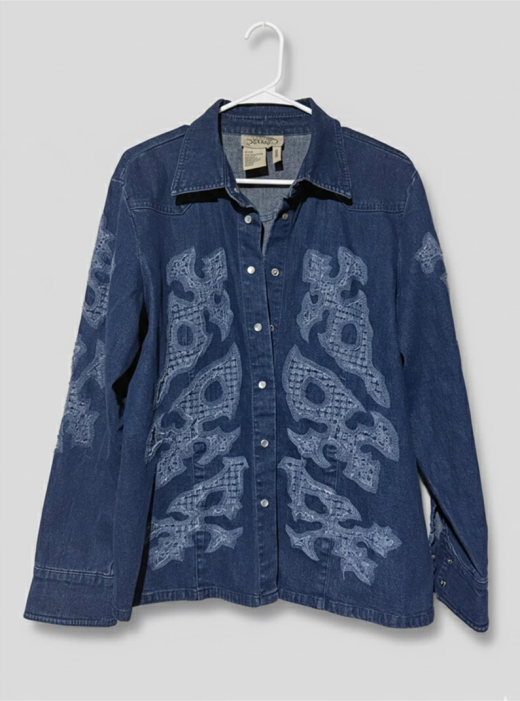 Blue Denim Embroidered Jacket/Shirt