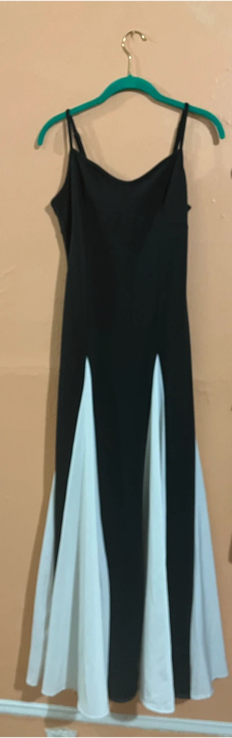 Black & White Halter Neck Dress