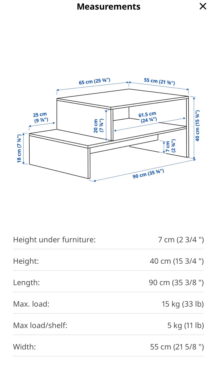 IKEA HOLMERUD Coffee Table, Oak Effect - photo 2