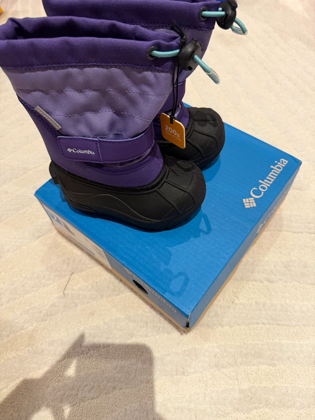 Columbia Toddler Powderbug Plus II Snow Boots Size 7 Purple