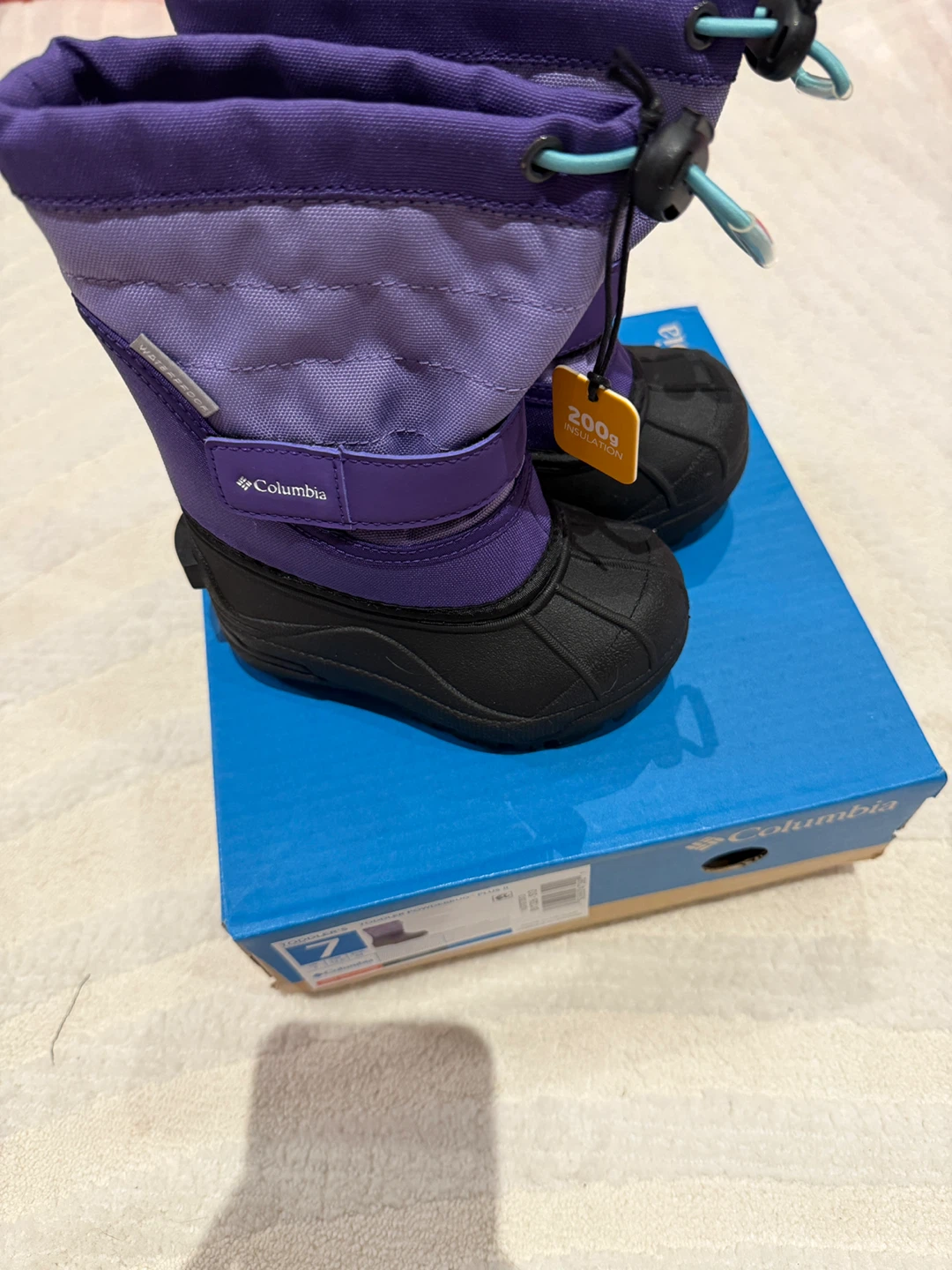 Columbia Toddler Powderbug Plus II Snow Boots Size 7 Purple - photo 3