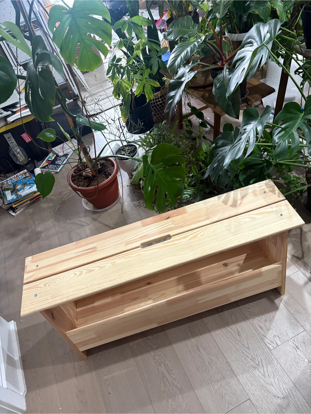 Pine Storage Bench / shoe rack IKEA