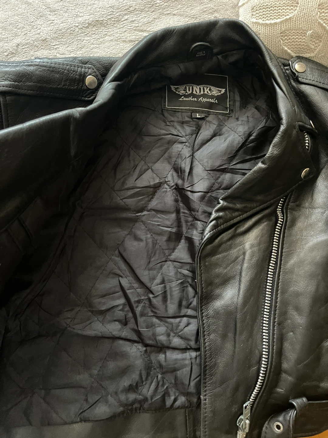 UNIK Leather Apparel Motorcycle Jacket - Size L - photo 5