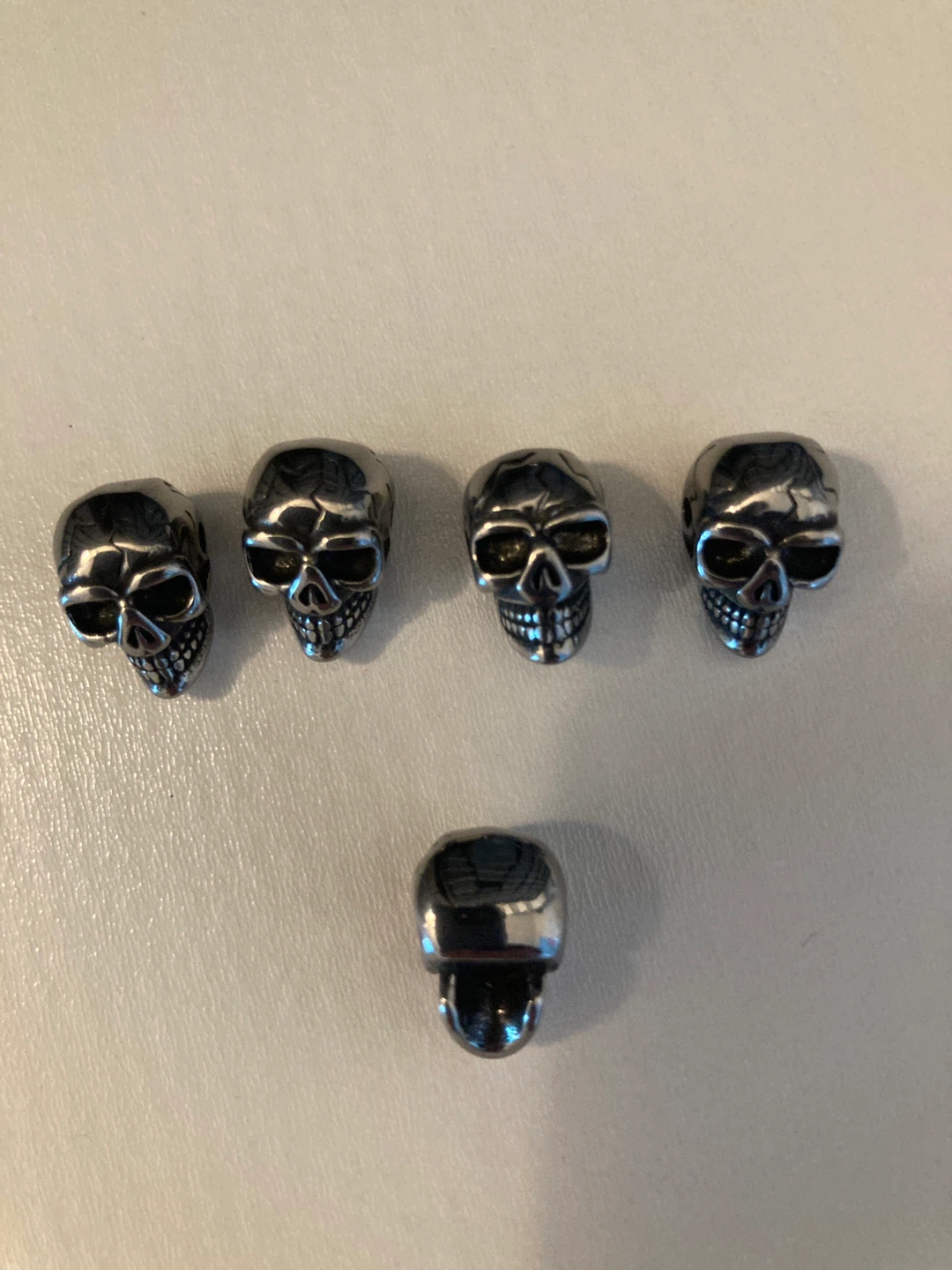 Silver Skull Charms (Set of 5) - photo 2