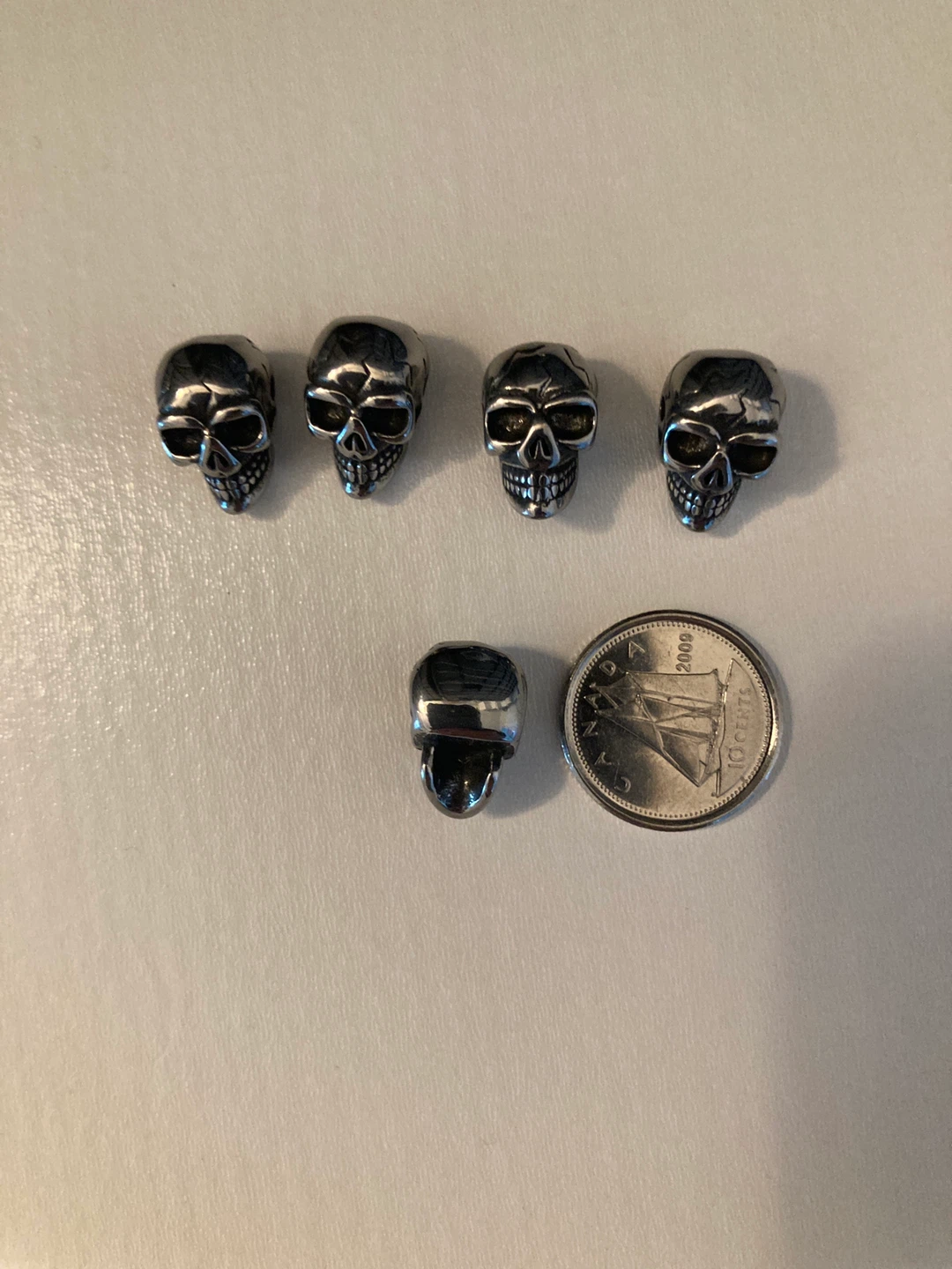 Silver Skull Charms (Set of 5) - photo 3