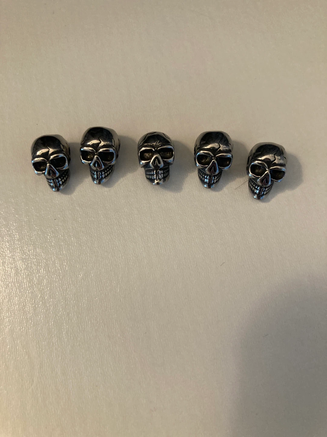 Silver Skull Charms (Set of 5)