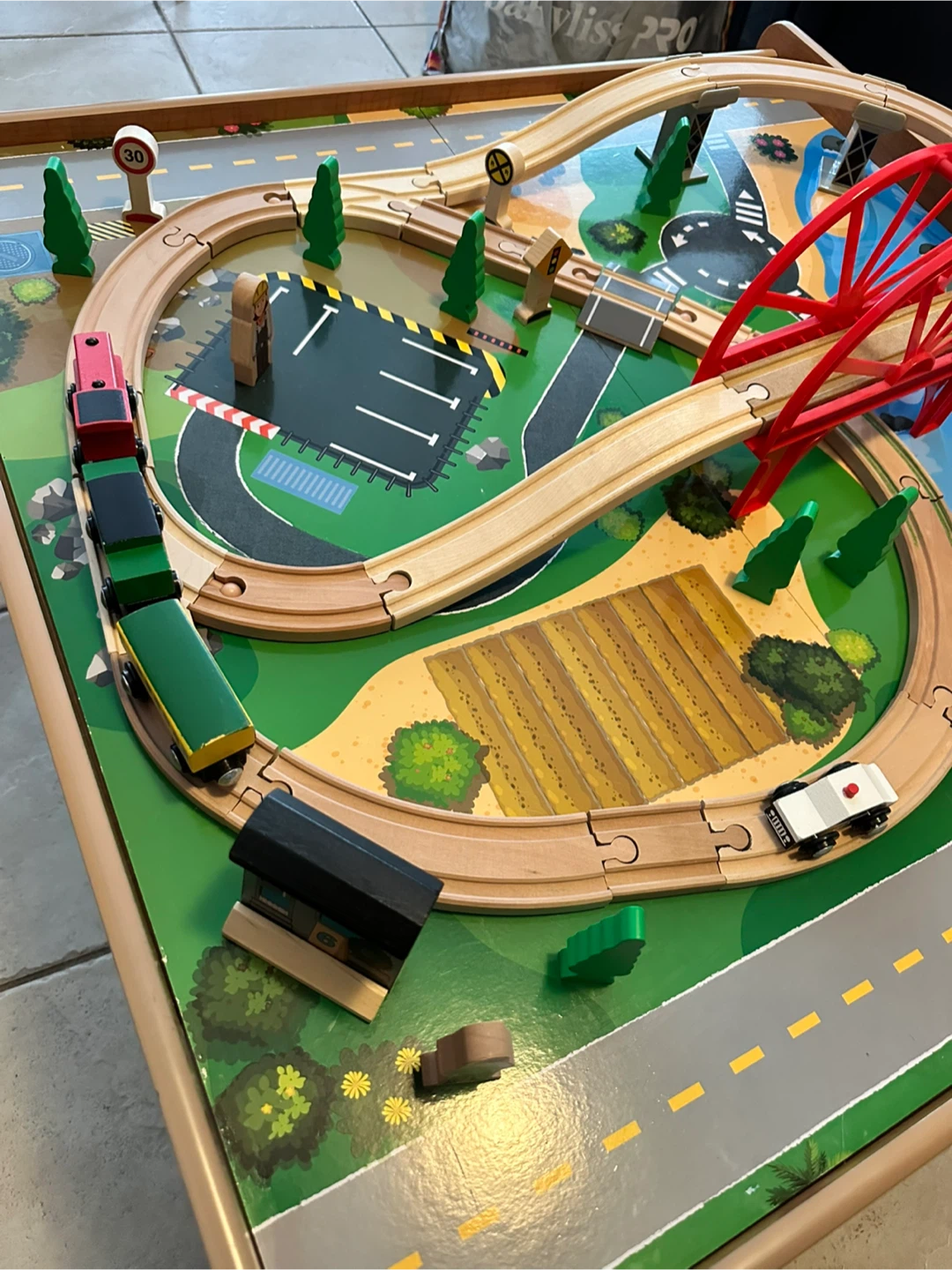 Wooden Train / Activity Table with Accessories - photo 4