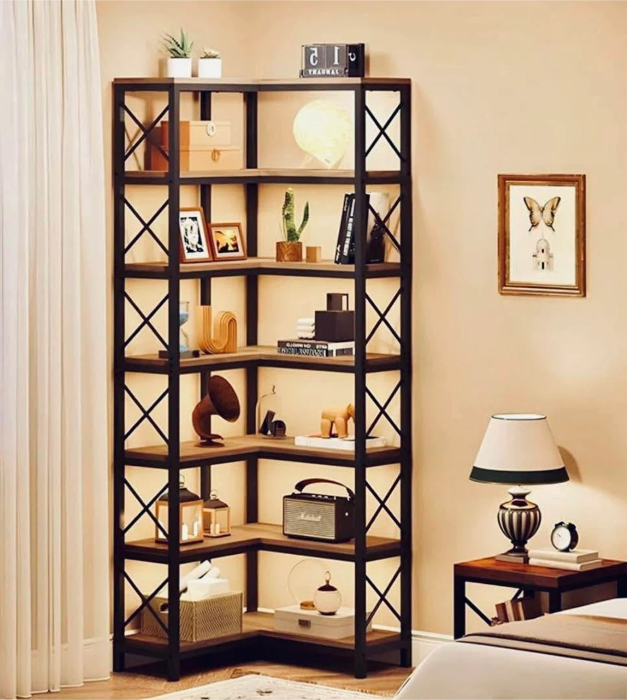 Wooden Corner Bookshelf - photo 3