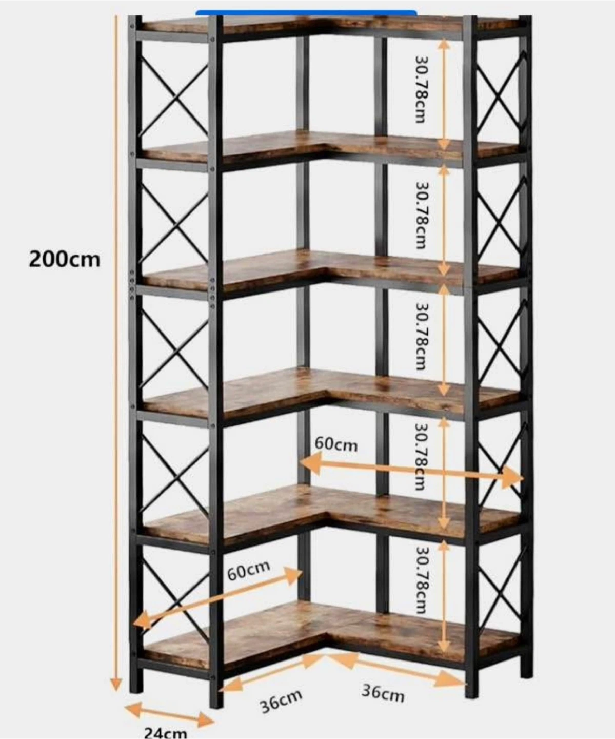 Wooden Corner Bookshelf - photo 2