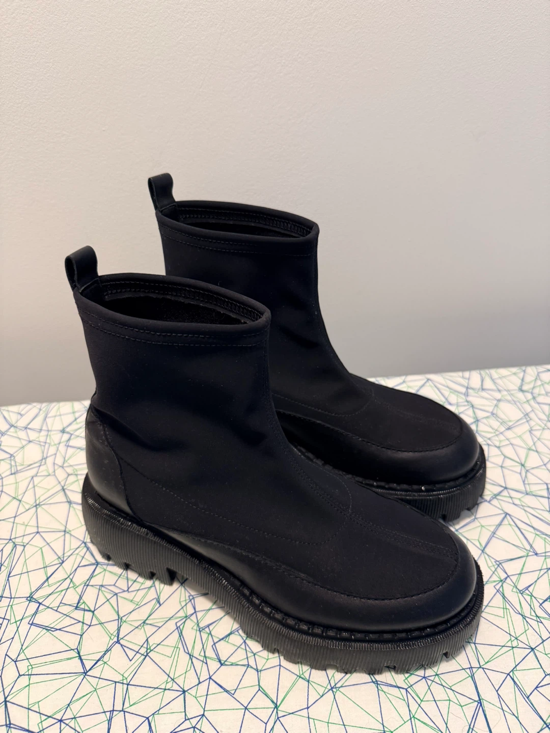 Black Sock Boots with Chunky Soles - photo 3