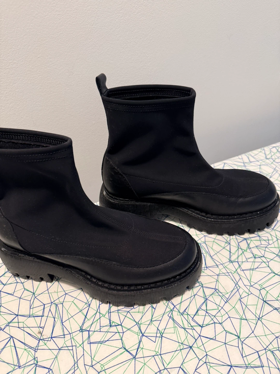Black Sock Boots with Chunky Soles - photo 4