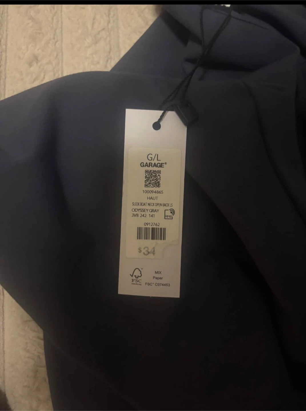 New Garage Boatneck Top - L - photo 3