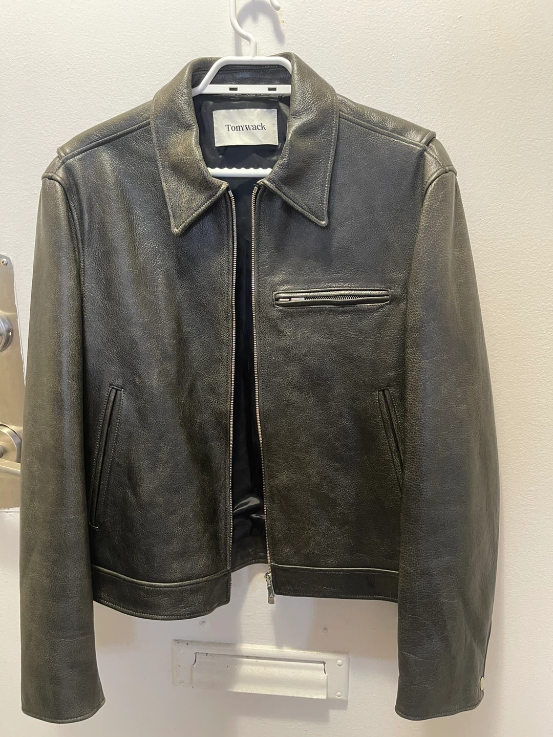 Tony Wack Black Leather Jacket - Size M - photo 2