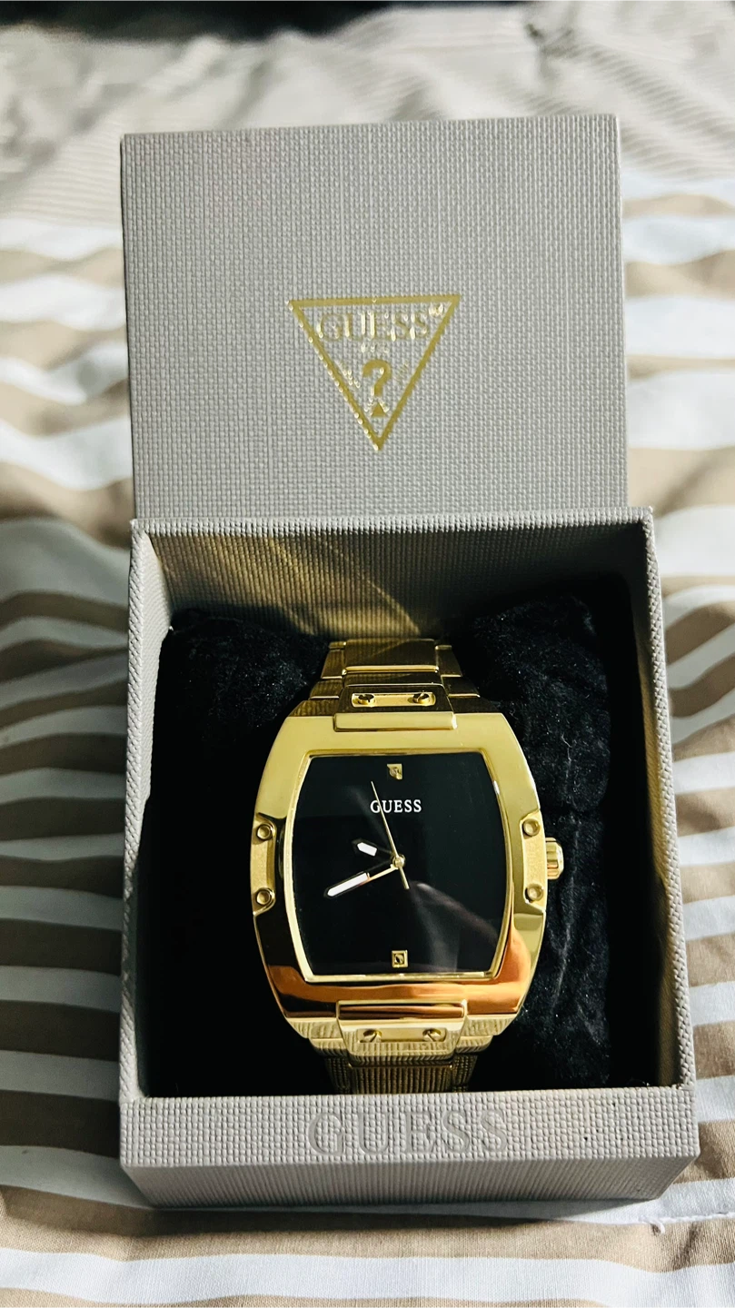 Gold Guess Watch with Black Face - photo 5