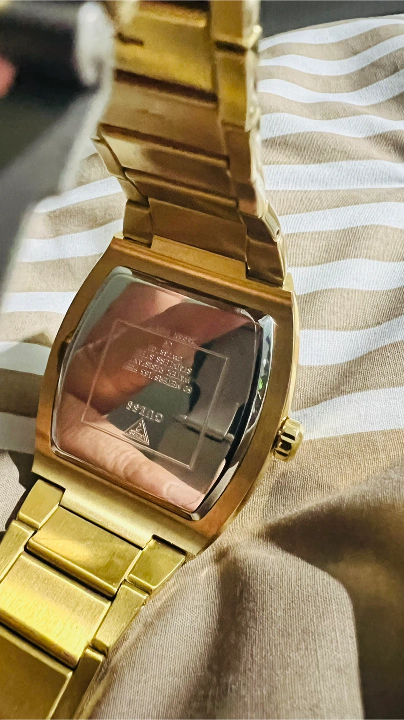 Gold Guess Watch with Black Face - photo 4