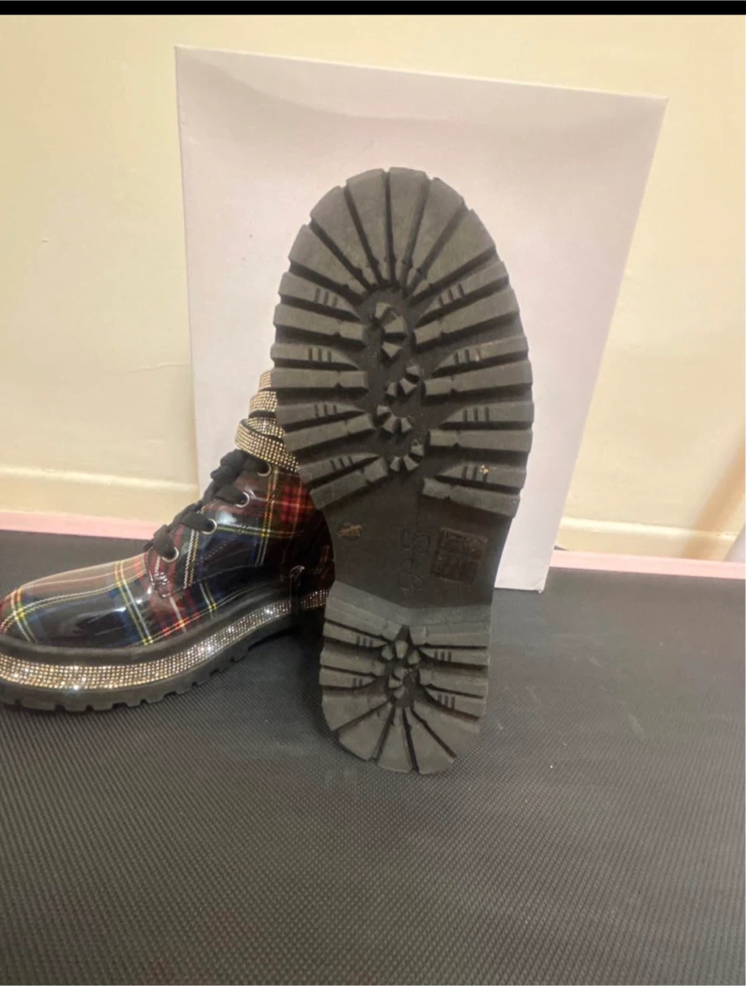Jessica Simpson Plaid Rhinestone Boots - 6 - photo 3
