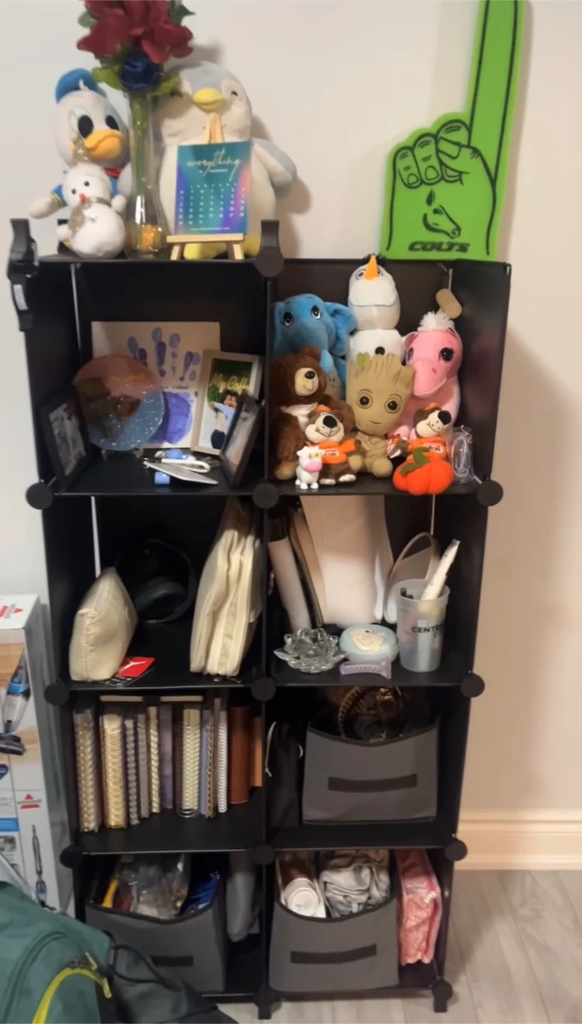 Black Modular Cube Storage Organizer