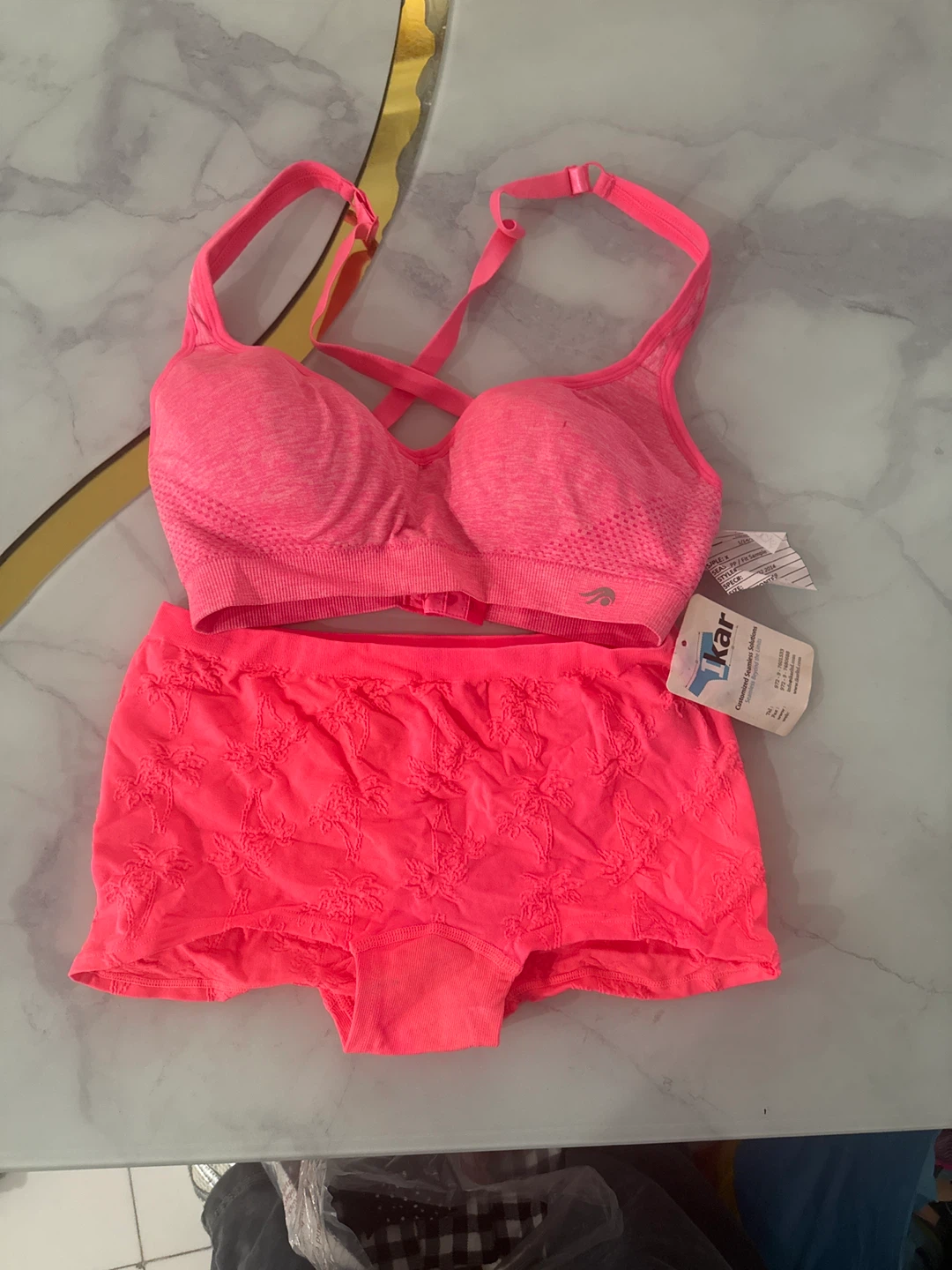 Karla Sports Bra and Shorts Set Pink size S