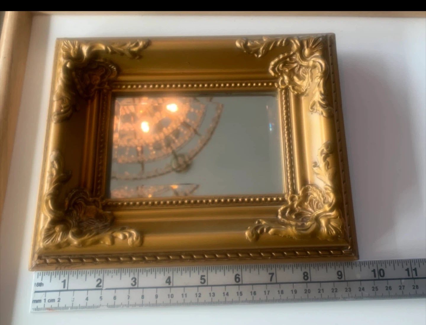 Vintage Style Gold Ornate Mini Mirror - photo 4